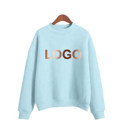 China OEM Logo Latest Design Hoodies Women's Long Sleeve Crewneck Pullover Sweatshirt Tops Lady Anti-wrinkle Long Sleeve Pullover for sale