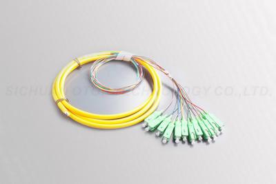 China Certificação colorida do SC APC/UPC ROHS do conector da trança da fibra ótica 12 à venda