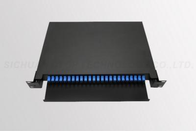 China SC / UPC 24 Port Sc Fiber Patch Panel , Lc Connector Patch Panel  Telcordia GR-1209 for sale