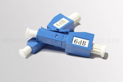 China LC / UPC Fiber Optic Attenuator FC Connector Male to Female Plastic Material for sale