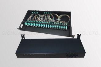 China 19'' LC 96 Port Fiber Patch Panel Within MPO Cold Rolled Steel Material for sale