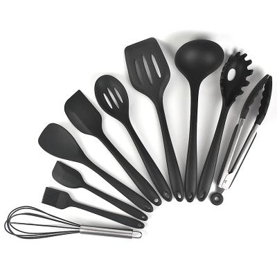 China Wholesale Sustainable Easy Clean Cooking Tool Kit 10 Pieces Set Best Kitchen Tools Silicone Cooking Utensils Set For Baking for sale