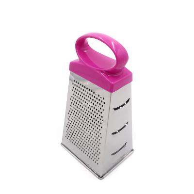 China Durable 4 Sided Multifunctional And Practical Design Stainless Steel Grater Slicer Hand Held Garlic Grater for sale