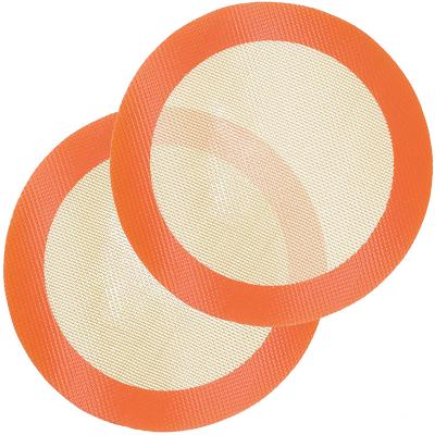 China Reusable Non Stick Viable Round Silicone Making Mat Perfect For Round Cake Bake Pan Liner Baking Sheets for sale