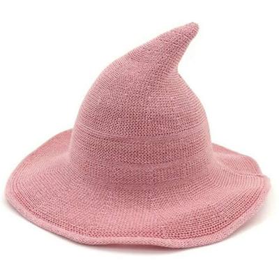 China Cotton Yarn Sun Hat Wool Knit Hat, Suitable for Women's Halloween Christmas Party Masquerade Costume Witch's Hat Cosplay Props, for sale