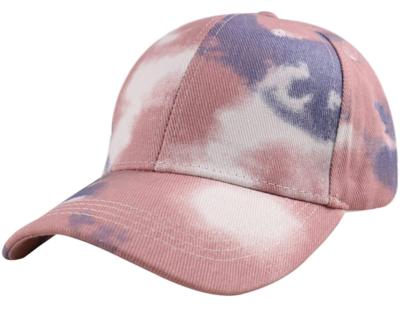 China Breathable Comfort Tie Dye Hats For Women Dyed Outdoor Cotton Baseball Cap Men Trucker Hat for sale