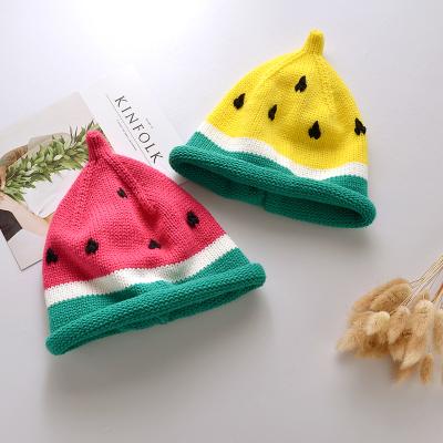 China New JOINT children's autumn and winter fashion cute watermelon warm simple knitted hat for sale