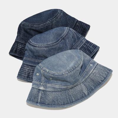 China Wholesale Cheap Custom Picture Simple Adult Women Fashion Design Summer Sun Jeans Vintage Washed Denim Bucket Hats Cap for sale