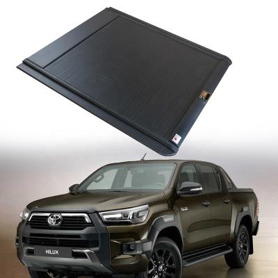 China Chinese Made Tonneau Cover Pickup Truck Bed Cover Roll Retractable Lid Lock For Toyota Hilux for sale