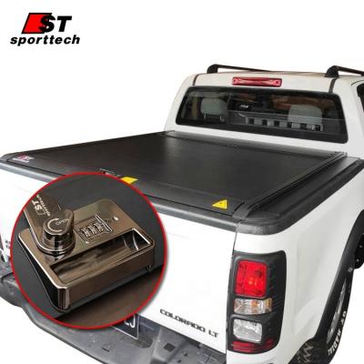 China Business/Luxury Car Accessories Waterproof Hard Roll Lid Password Lock Tonneau Cover Flip-Up Cover For Chevrolet Colorado/Silverado/Kurod for sale