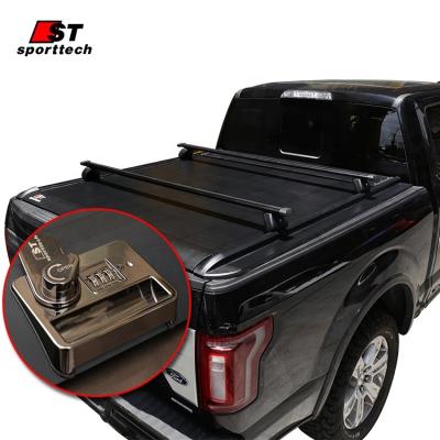 China Pickup Car Accessories Password Lock Hard Retractable Tonneau Lock Covers Roll Up Cover Tonneau Cover For 2017-2022 Ford F150 for sale