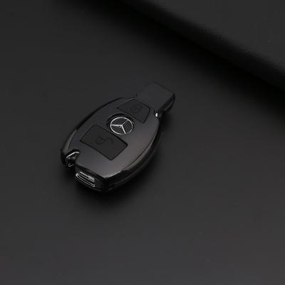 China Luxury and Fashion Factory Outlet Full Protection Smart Carbon Fiber 2/3 Buttons Benz Car Key Cover for sale