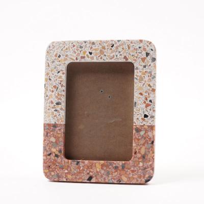 China Luxury Art Picture Wall Frames Decorative Terrazzo Glass Home Terrazzo Glass Frame for sale