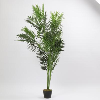 China Modern Indoor Fake Areca Palm Tree Plant Decoration Artificial Plants With Pot for sale