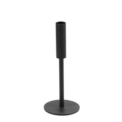 China Home Decoration Other Restaurant Modern Art Black Metal Candle Stick Candlestick Holders For Home Decoration for sale