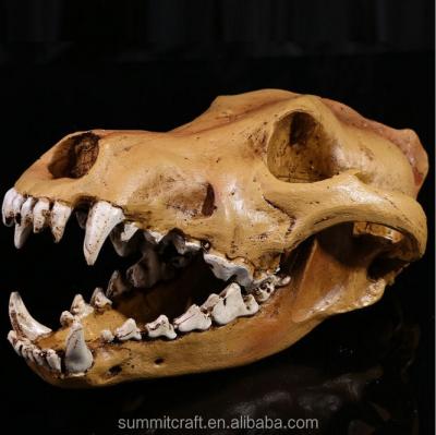 China Retro Europe Resin Wolf Head Artificial Fossil for sale