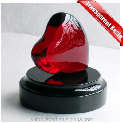 China Wedding decoration & Gift Resin Heart Shape Transparent Wedding Gift for sale