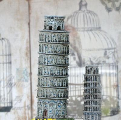 China Resin Leaning Tower of Pisa Italy Miniature Building Model Europe for sale