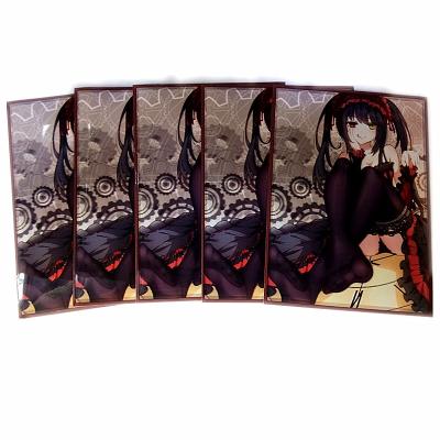 China Recyclable Wholesale Customized Card Sleeves Shiny Colorful Playing Comics Card Protector Sleeve for sale