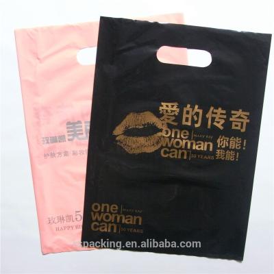 China Recyclable Customized Plastic Clothes Shopping Carry Bag Supermarket Shopping Bag for sale