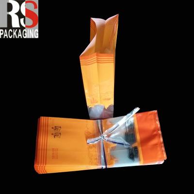 China Recyclable High Quality Cellophane Bag Block Bottom Clear Plastic Candy Treat Bags for sale