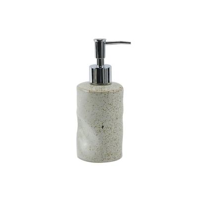 China Ceramic Accessory Soap Dispenser Brown Set Modern Bathroom Accessories for sale