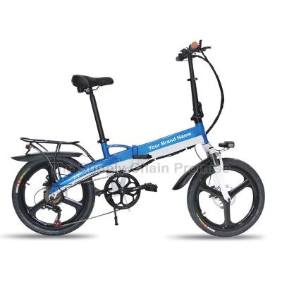 China Aluminum Alloy OEM Customized S3 Motor 48V500W Foldable Electric Bicycle With 40-50KM Pure Electric Range for sale