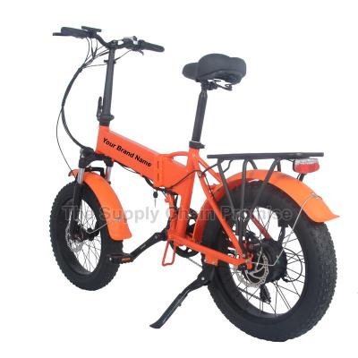 China Aluminum alloy S-F3 20x4.0 inch fat folding E-bike 500W motor 10AH lithium battery electric bike for sale