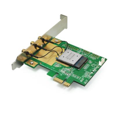 China Cartão Desktop do cartão 802.11ax BT5.2 WiFi 6E PCI Express do adaptador de rede wireless para Win10 à venda