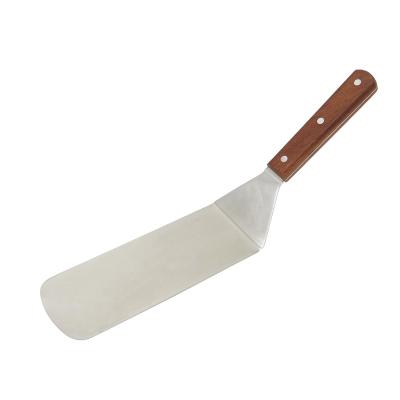 China 01W03-043 Easily Cleaned Grill Spatula Grill Scraper Food-Rated Stainless Steel Merbau Wooden 14.5