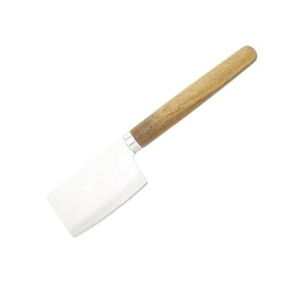 China 02W01-001 Sustainable Food-Rated Stainless Steel 19x4x1.65 Cheese Cleaver With Bolster Ashwood Handle for sale