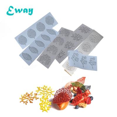 China Large Sheet Sugar Silicon Disposable Lace Mold Mats For Cakes for sale