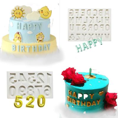 China 520 Disposable Birthday Silicone Letter Number Mold Chocolate Lollipop Molds for sale