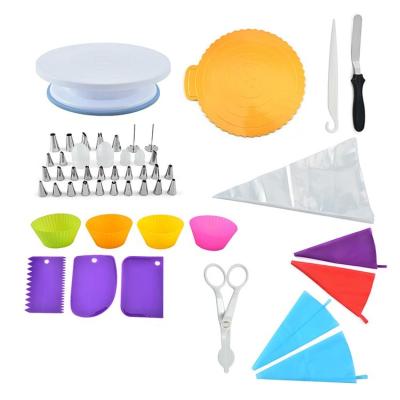 China 151 Pieces Viable Cake Decorating Kits Pipe Spout Turntable TPU Decorative Bag Baking Supplies Set For Mother's Day Gift for sale