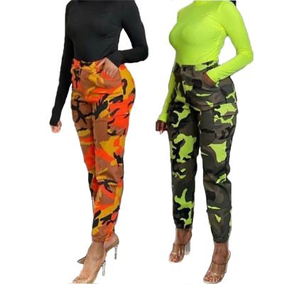 China IHSN0174 Hot Selling Plus Size Women's Pants Autumn And Winter Print Camouflage Casual Pants 2021 for sale