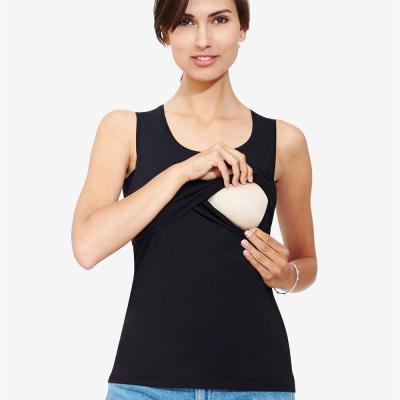 China IHSM78 Multifunctional T-shirt Breathable Striped Tank Tops Sleeveless Vest Maternity Nursing Clothing for sale