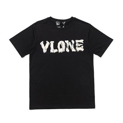 China New Brand VLON QUICK DRY fashionable hip-hop skull letters loose half-wrapped T-shirt IHNN03 lining for sale