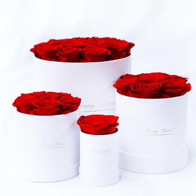 China 2022 Most Popular Christmas and Valentine's Day Gifts Preserved Forever 7 Rose Flower Head in Acrylic Gift Box for Christmas Valentine's Day Gifts Wholesale for sale