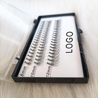 China 10D Length 6mm 8mm 12mm Volume Natural Mixed Eyelash Extension Fans Premade Korean Silk Fans Eyelash 3 Strips Lash Fans for sale