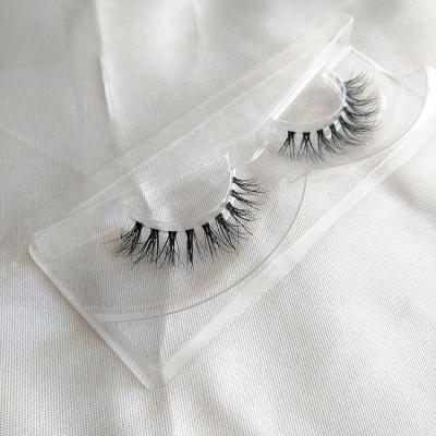 China Transparent Band 3D Mink Eyelashes Clear Band Short Mink Fur Natural Mink Lashes from big criss-cross eyelash supplier for sale