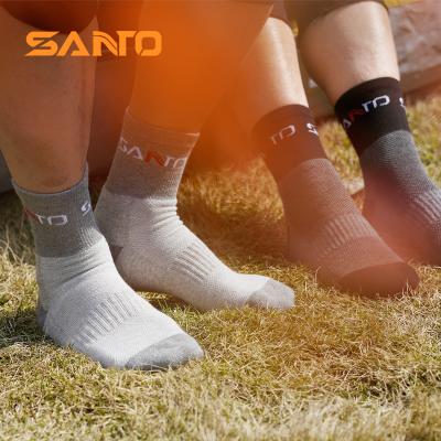 China Promotional Sales Custom OEM/ODM Cotton Sport Breathable Booties Elastic Breathable Run Sock For Men Hardwear for sale