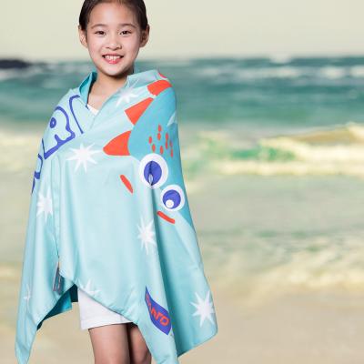 China Personalized Large Size Kid Safe Beach Towel Quick Dry Kids Cool Beach Bath Towels For Kids Summer for sale