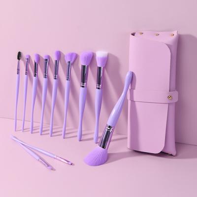 China Professional Luxury Plastic 8 Pcs 11 Piece Make Up Brushes Base Logo Cosmetic Makeup Brush Set Custom Private Label Eyeshadow for sale