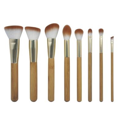 China Angular Blush Makeup Brush Hot Sale Pro Bamboo Cosmetic Makeup Brush For Travel Set Blush Contour Makeup Brush Set for sale