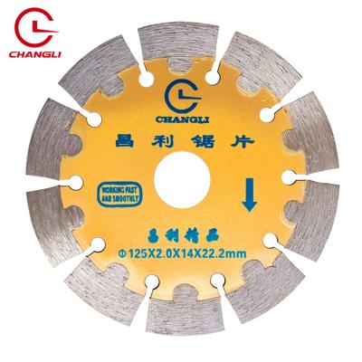 China . High Speed ​​Straight Smooth Edge Diameter 125mm Diamond Circular Saw Blade For Mixing Cutting Granite And Quartz for sale