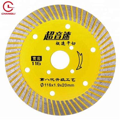 中国 Multi tools turbo 116MM silent stone 4inch Diamond Hot Pressing Sintered Blade dry fast cutting power for granite marble stone 販売のため