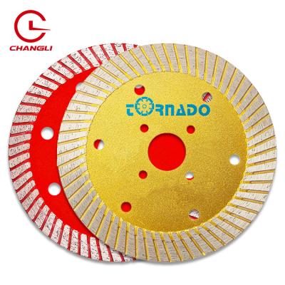 China Long 4Inch Working 116mm Mesh Turbo Circular Turbo Disc Hot Pressed Diamond Porcelain Saw Blade for sale