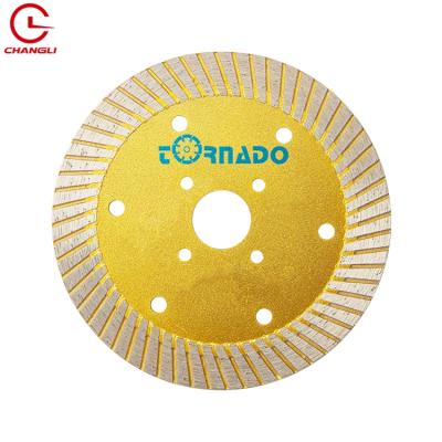 China OEM Quality Long Working Disc 116mm Mesh Thin Turbo Cutting Saw High End Blade For Porcelain Tile Cutting Disc for sale