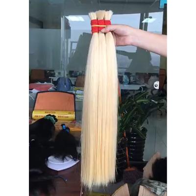 China No Tangle No Shedding 10A Grade High Quality Blonde Hair Bulk 613 Cuticle Aligned Straight Virgin Hair Wholesale Manufacturer for sale