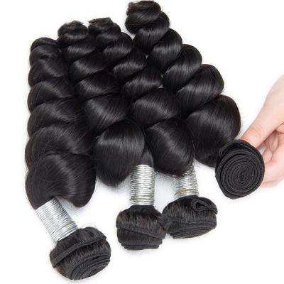 China LOOSE DEEP WAVE No Chemical High Quality Raw Unprocessed Virgin Indian Loose Wave Hair Bundles With Closure for sale